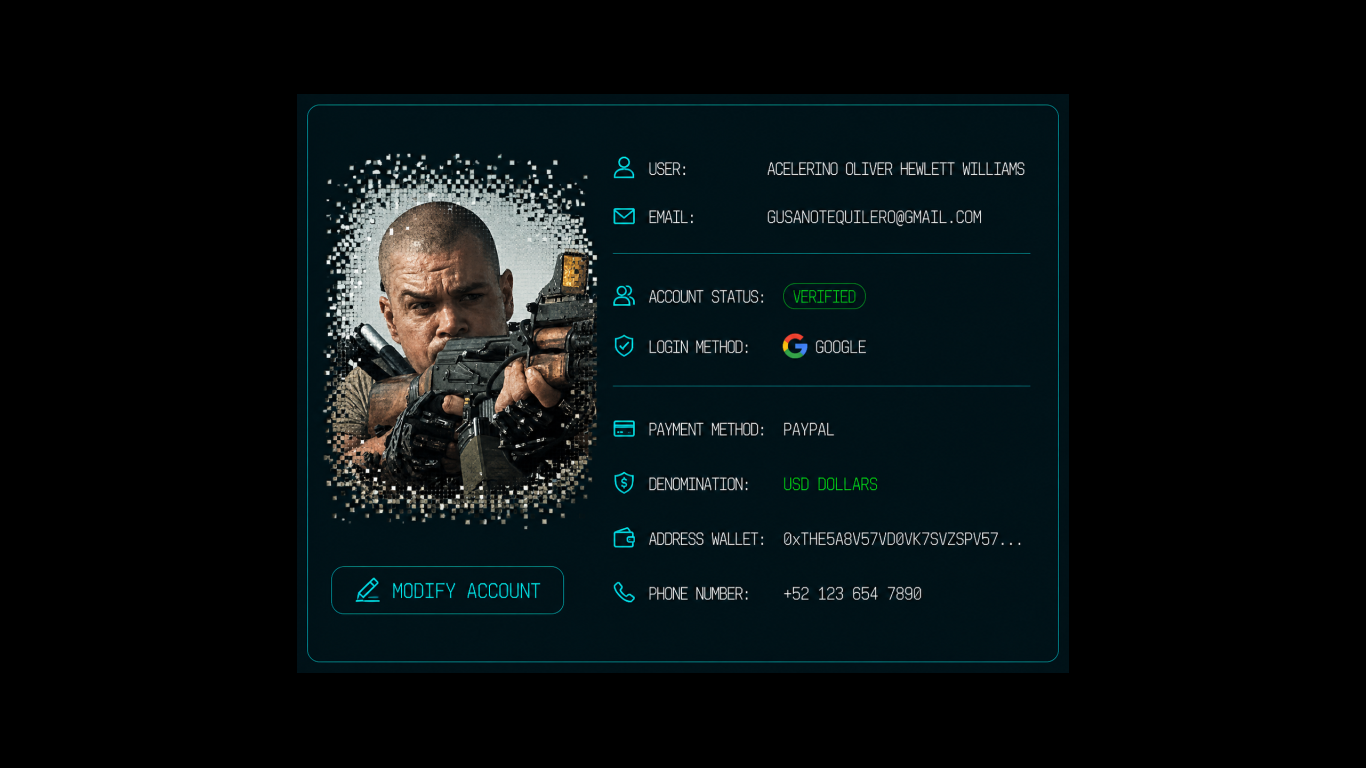 User Account Preview