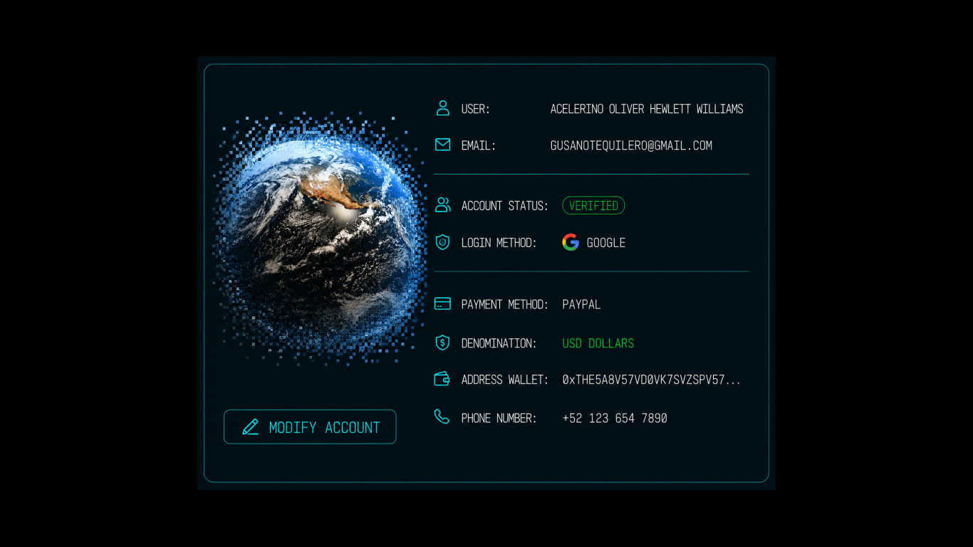 User Account Preview